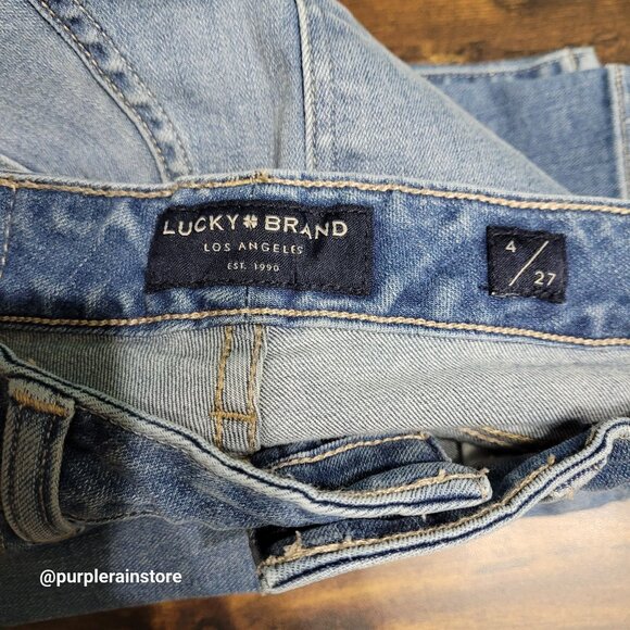 Lucky Brand Jeans 4 Lolita Skinny Crop Low Rise Medium Light Wash Stretch Denim - Picture 4 of 12